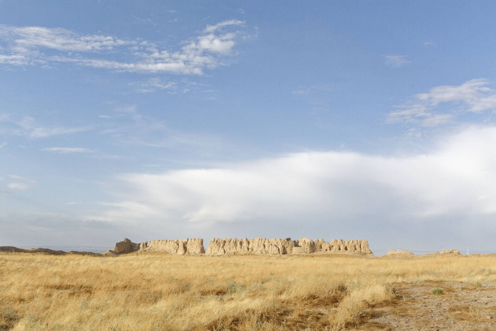 Vestiges de la cité de Sauran au Kazakhstan