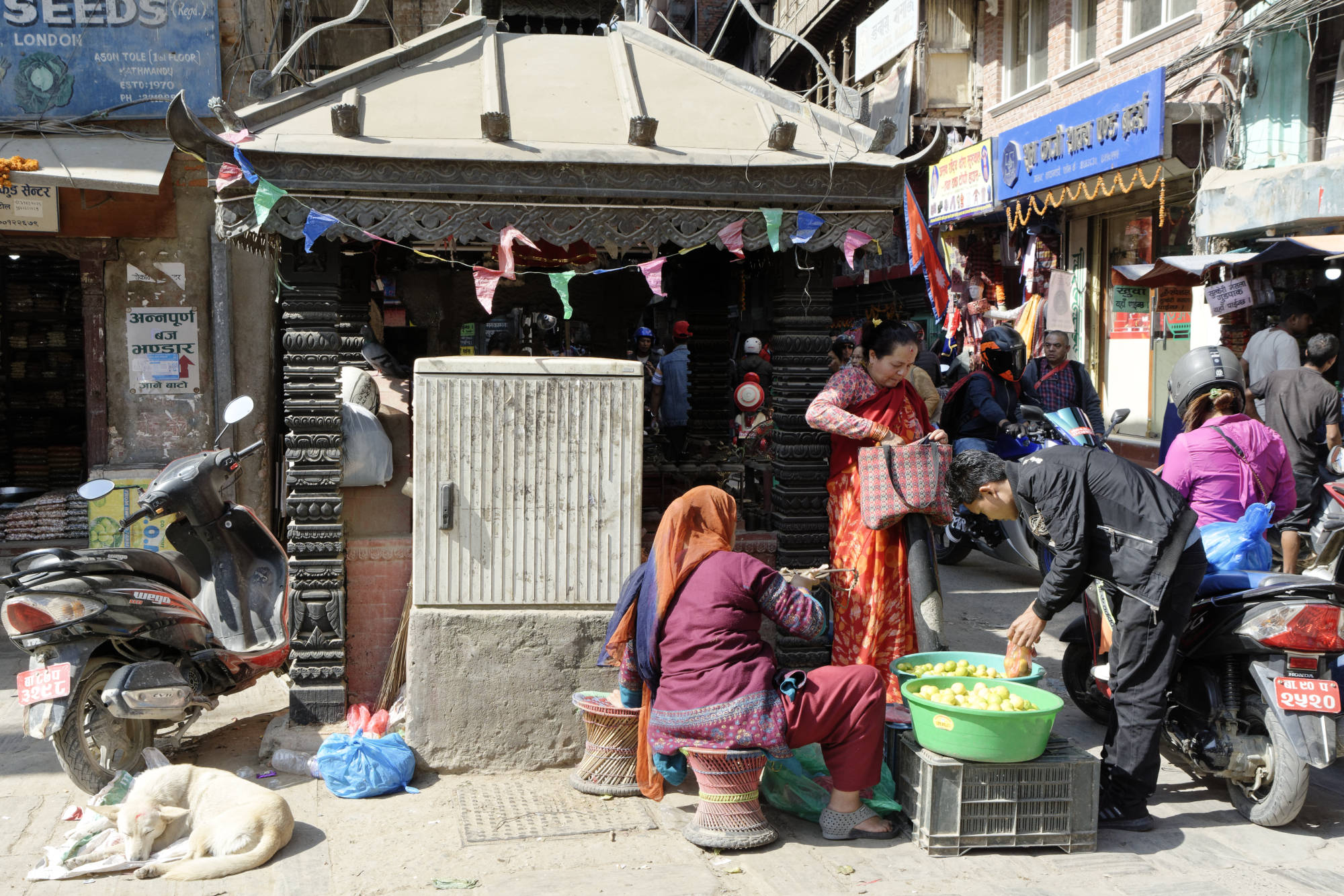 Marché à Katmandou