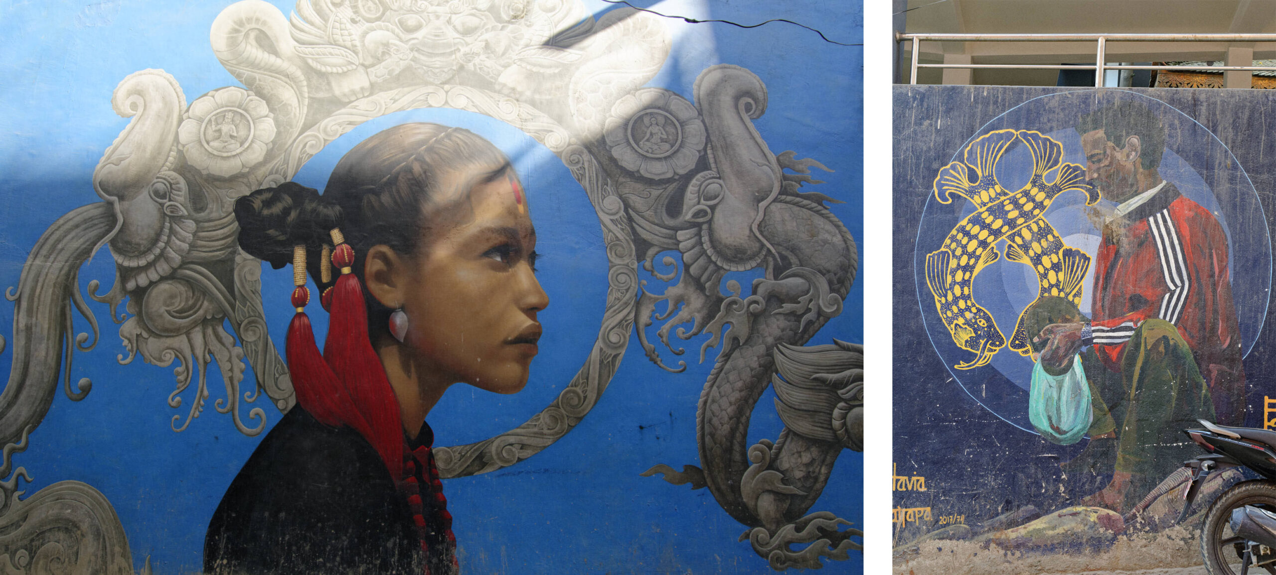 Street art dans les rues de Katmandou