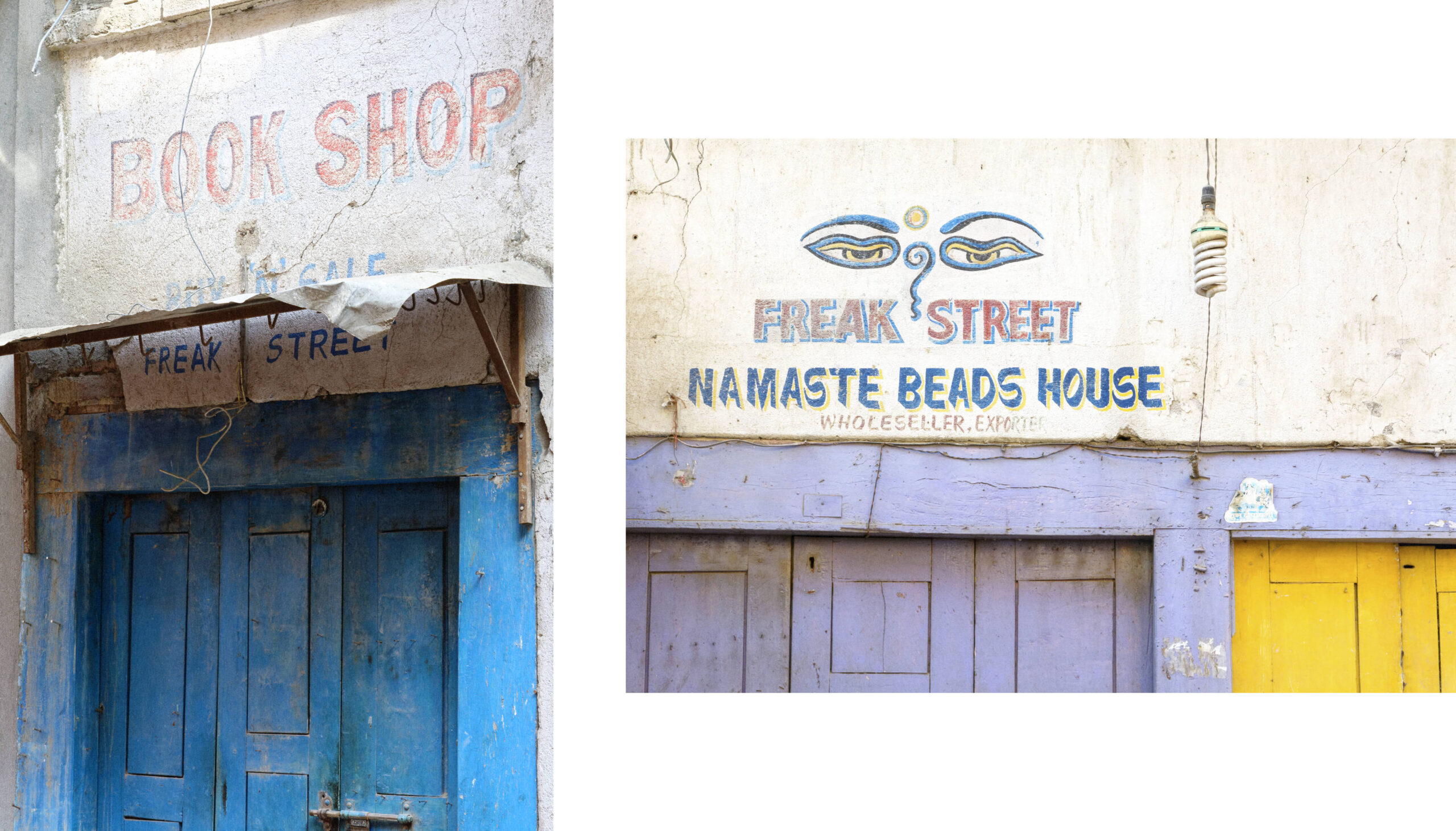 Devantures sur Freak Street Katmandou