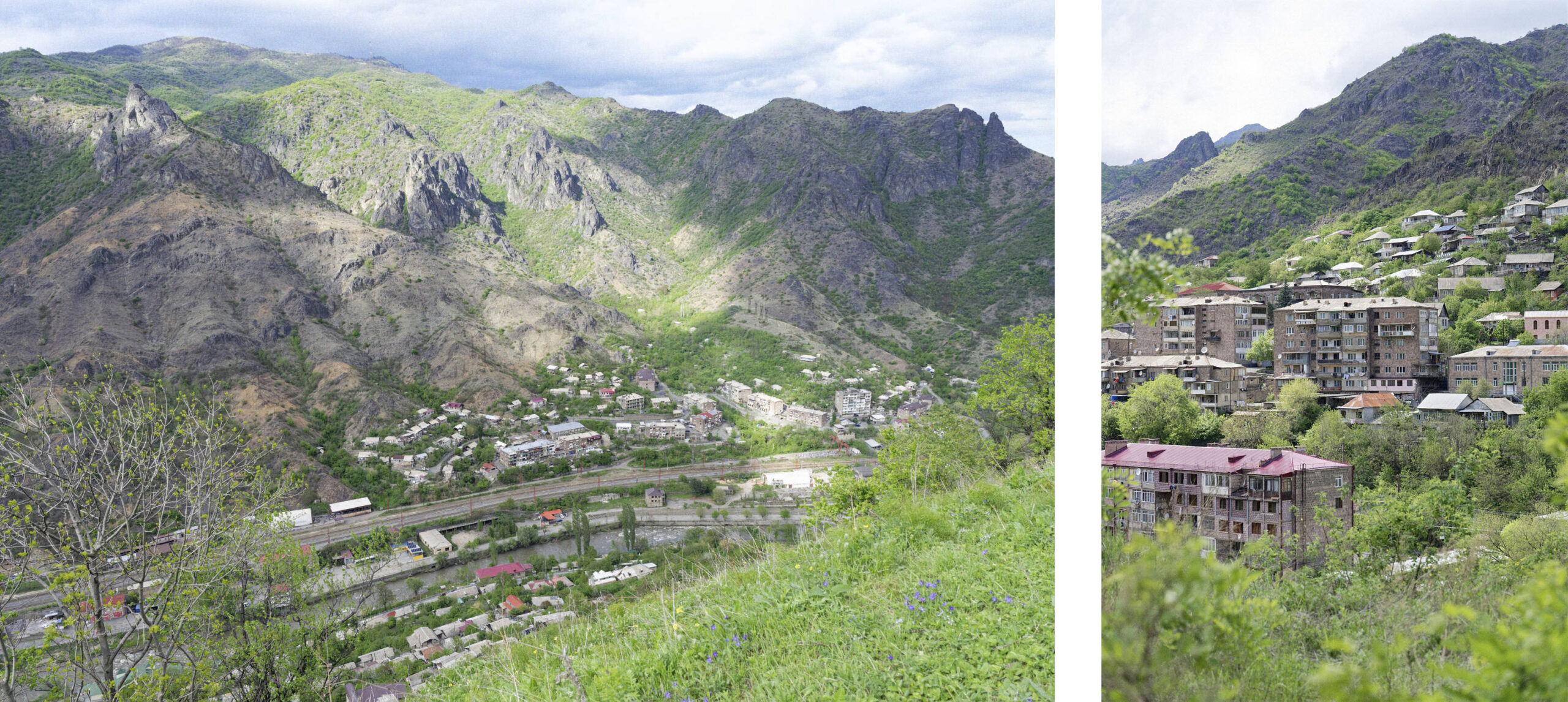 Vue sur la ville d'Alaverdi en Arménie